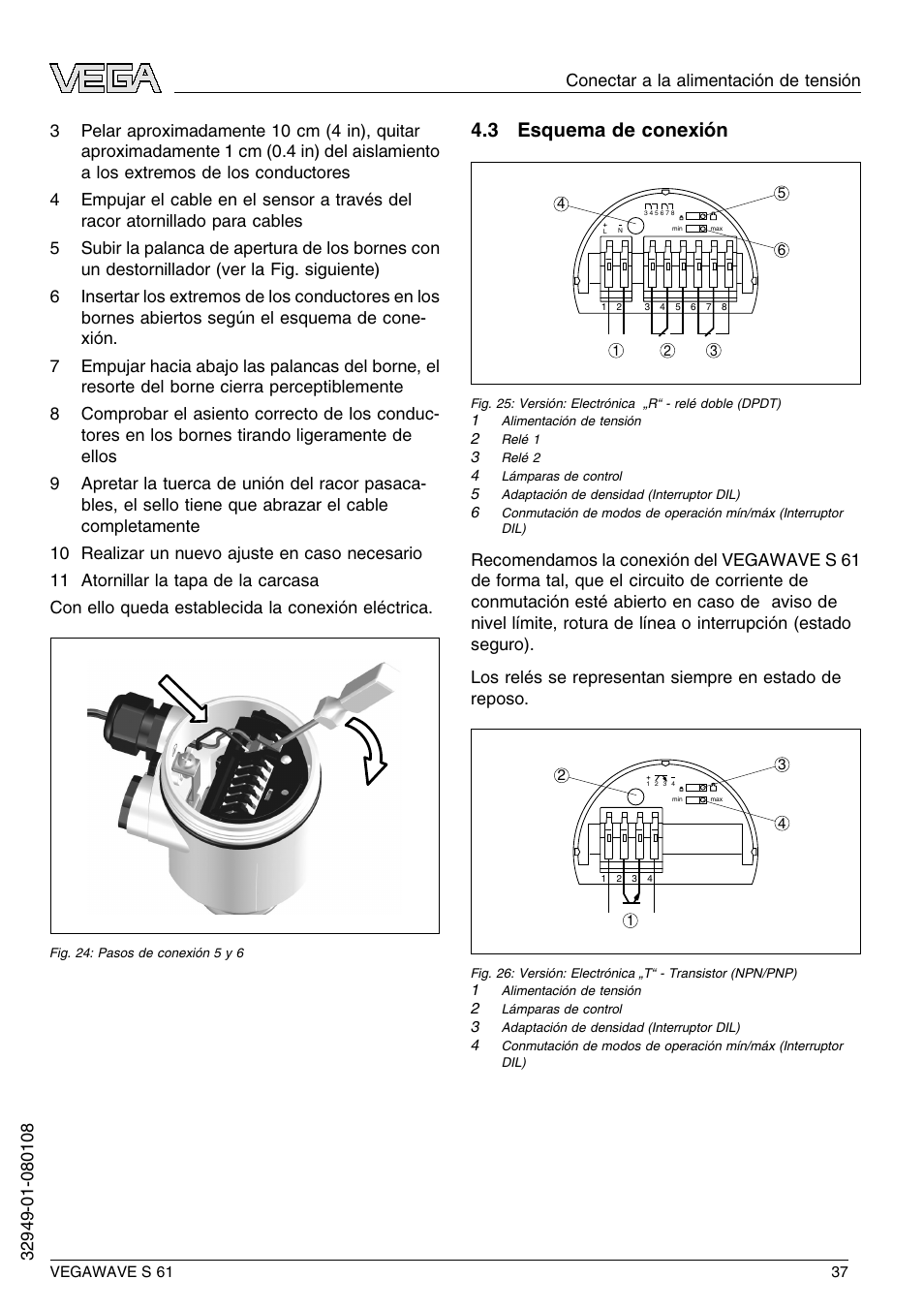 3 esquema de conexión | VEGA VEGAWAVE S 61 User Manual | Page 37 / 48