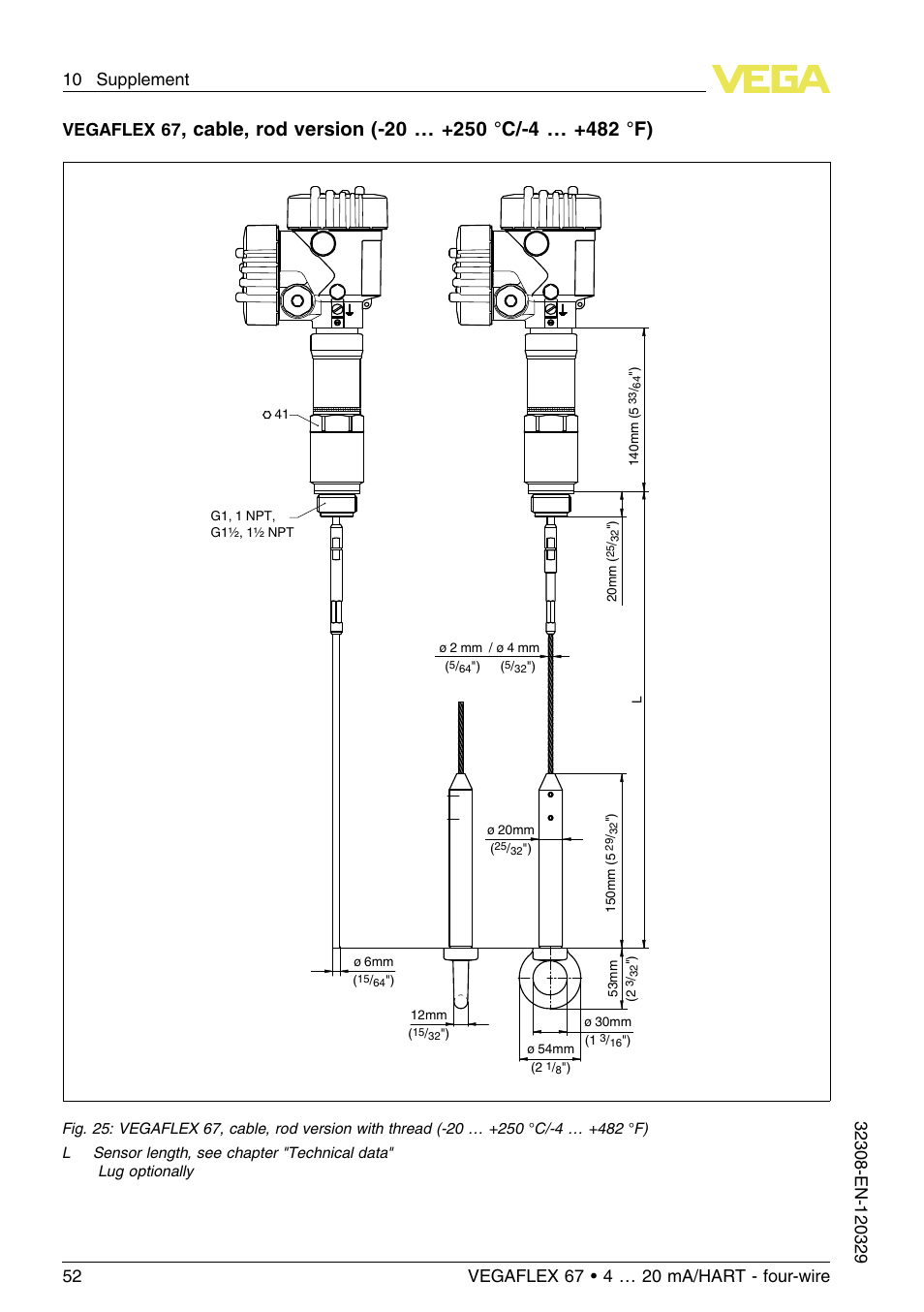 Vegaflex 67 | VEGA VEGAFLEX 67 (-20…+250°C) 4 … 20 mA_HART four-wire User Manual | Page 52 / 56