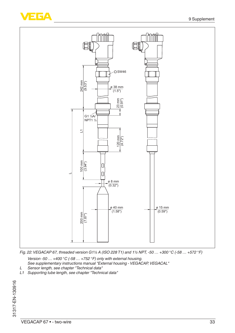 VEGA VEGACAP 67 - two-wire User Manual | Page 33 / 36