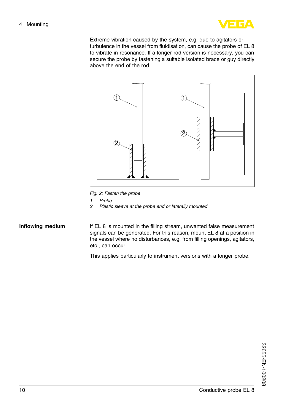 VEGA EL 8 Conductive probe User Manual | Page 10 / 24