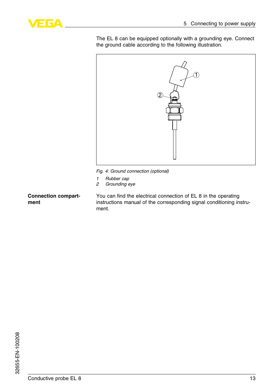 VEGA EL 8 Conductive probe User Manual | Page 13 / 24
