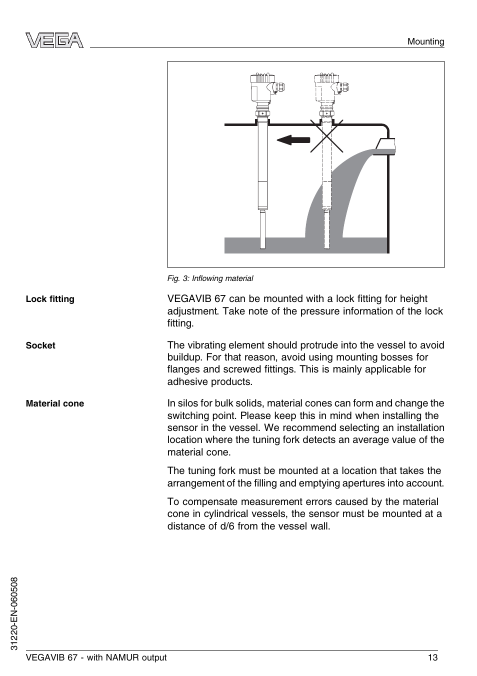 VEGA VEGAVIB 67 - NAMUR User Manual | Page 13 / 40