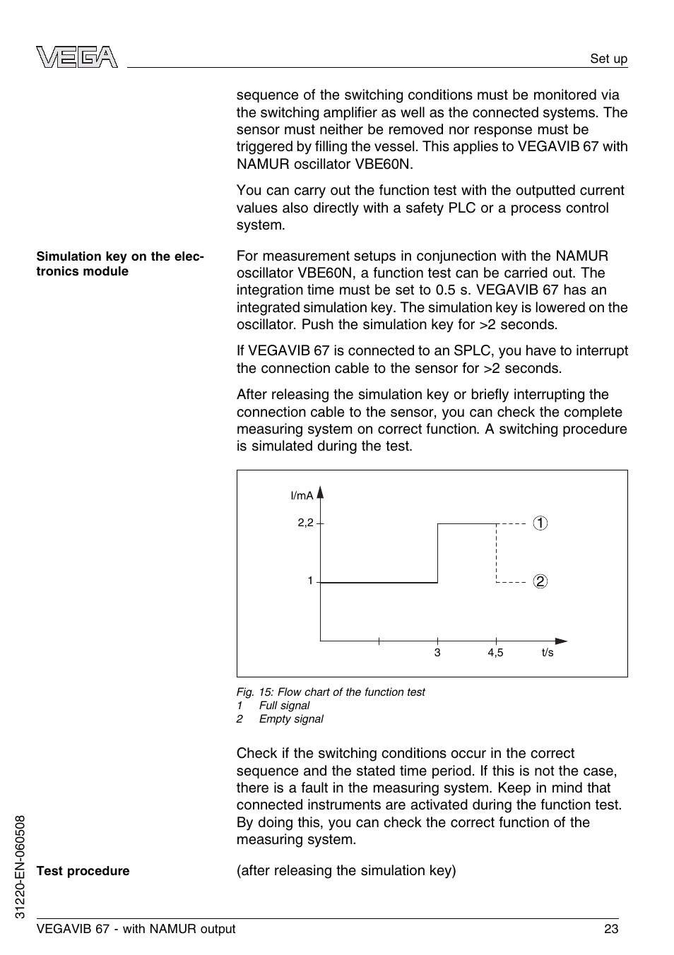VEGA VEGAVIB 67 - NAMUR User Manual | Page 23 / 40