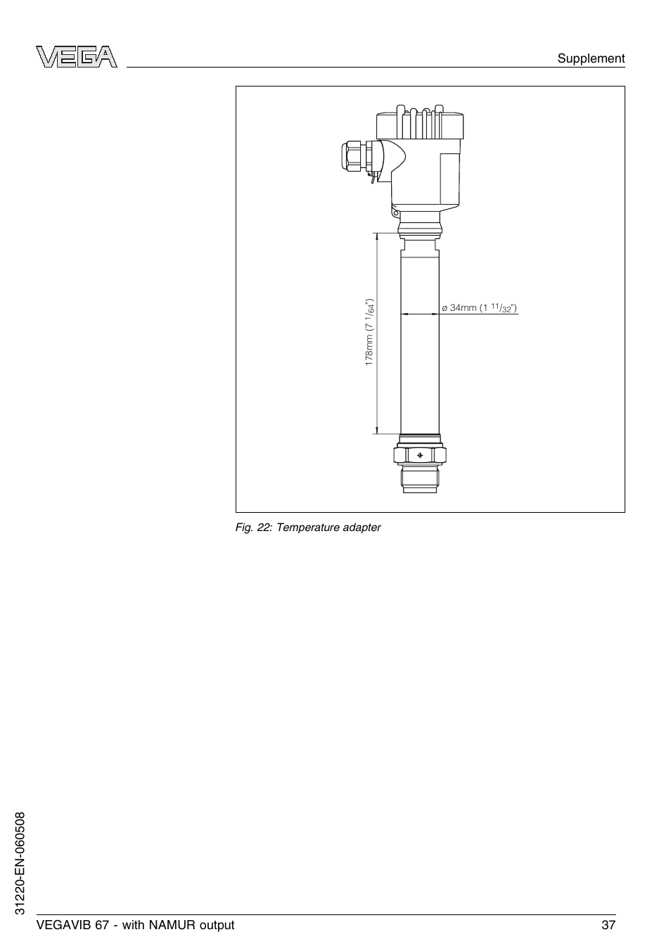 VEGA VEGAVIB 67 - NAMUR User Manual | Page 37 / 40