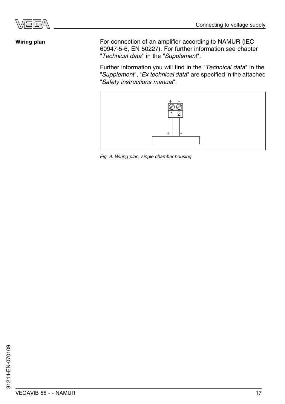 VEGA VEGAVIB 55 - NAMUR User Manual | Page 17 / 32