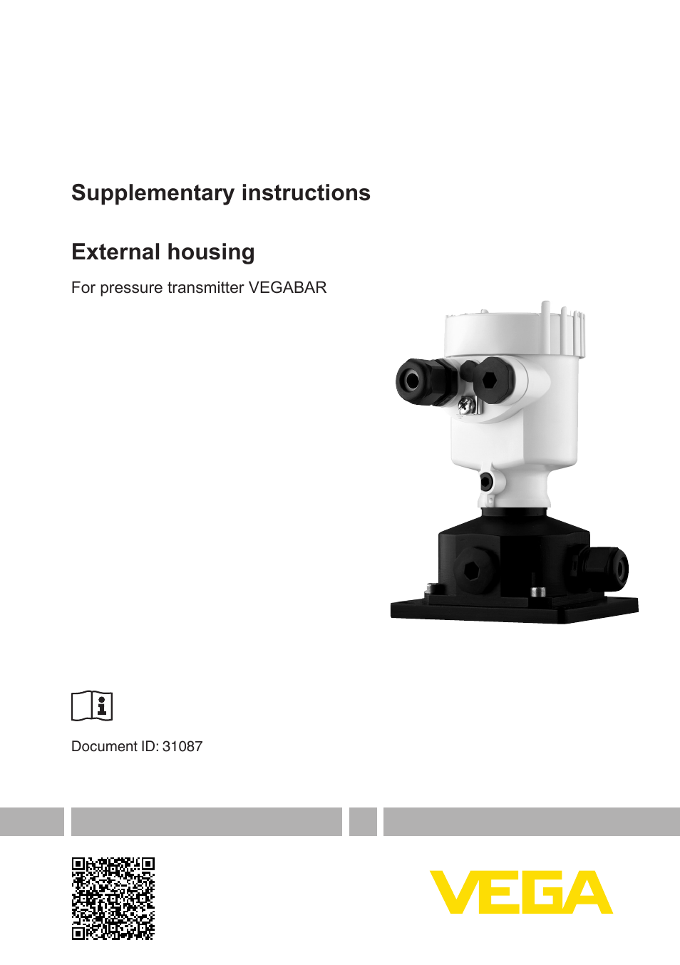 VEGA VEGABAR External housing User Manual | 20 pages