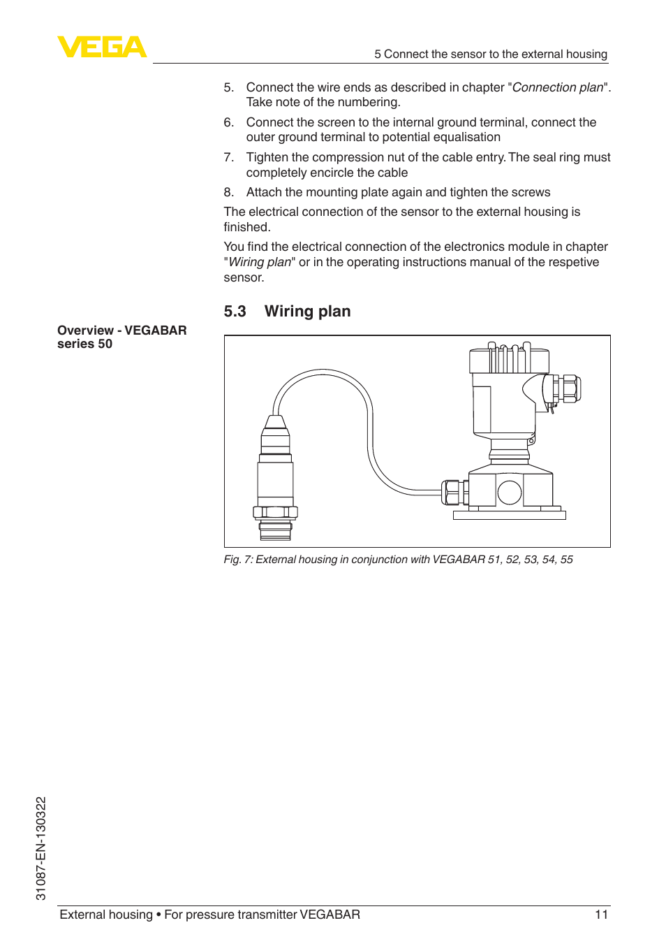 3 wiring plan | VEGA VEGABAR External housing User Manual | Page 11 / 20