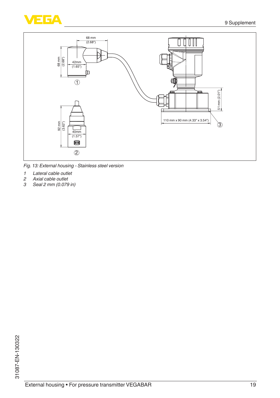 9 supplement | VEGA VEGABAR External housing User Manual | Page 19 / 20