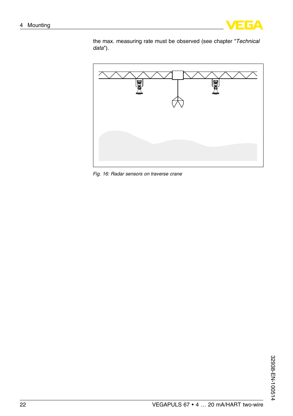VEGA VEGAPULS 67 (≥ 2.0.0 - ≤ 3.8) 4 … 20 mA_HART two-wire User Manual | Page 22 / 64