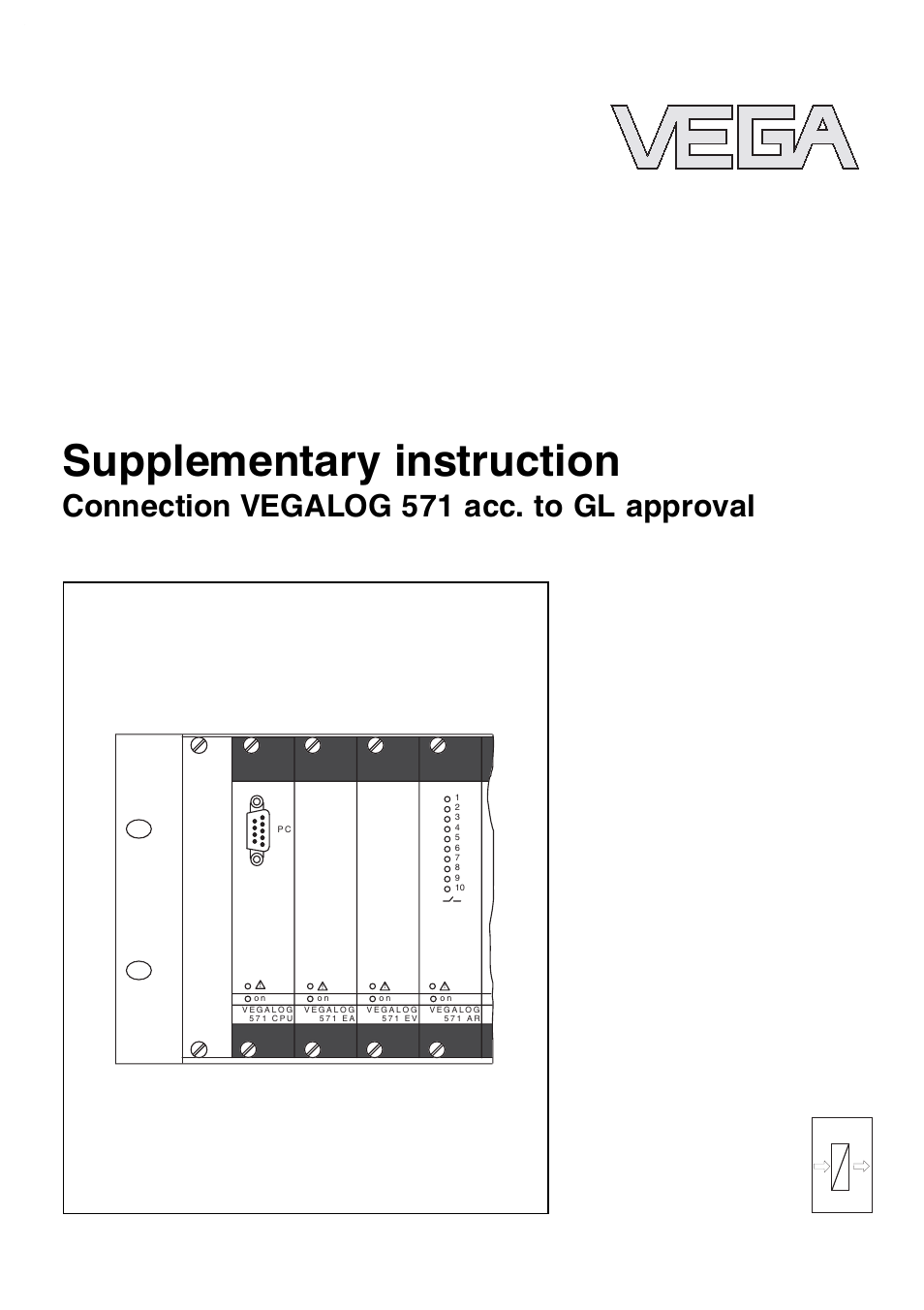VEGA VEGALOG 571 acc. to GL approval User Manual | 4 pages