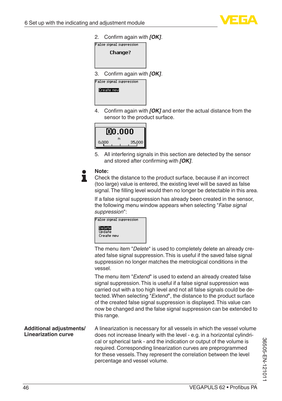 VEGA VEGAPULS 62 (≥ 2.0.0 - ≥ 4.0.0) Profibus PA User Manual | Page 46 / 88