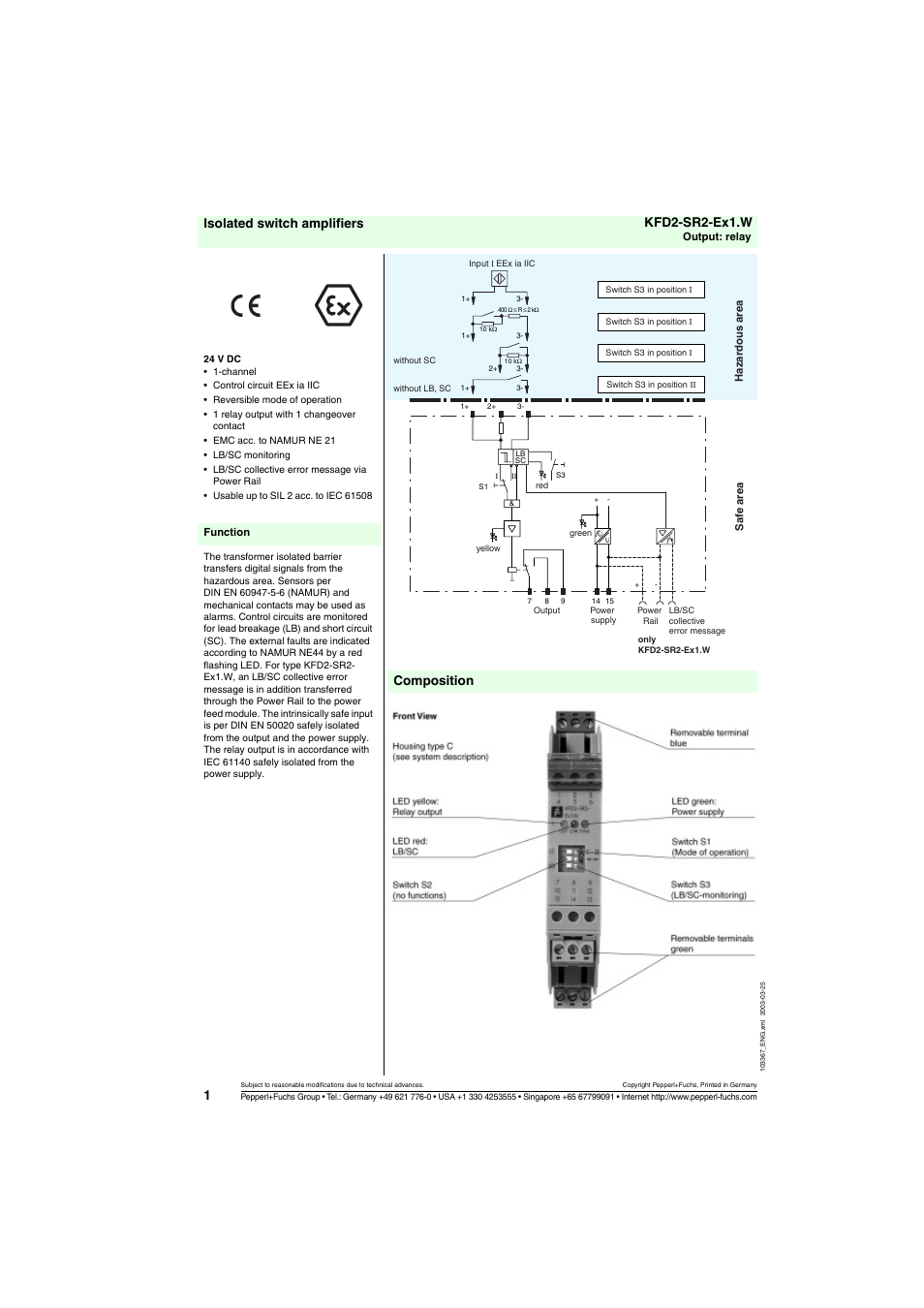 VEGA KFD2-SR2-Ex1.W User Manual | 3 pages