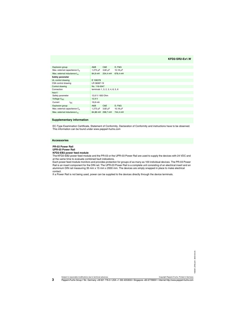 VEGA KFD2-SR2-Ex1.W User Manual | Page 3 / 3