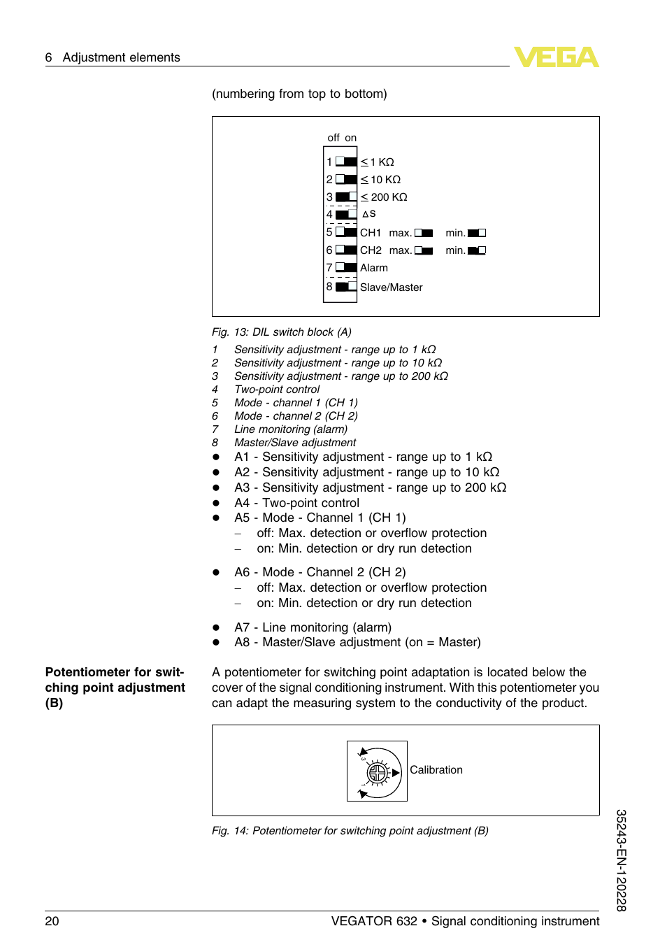 VEGA VEGATOR 632 User Manual | Page 20 / 60