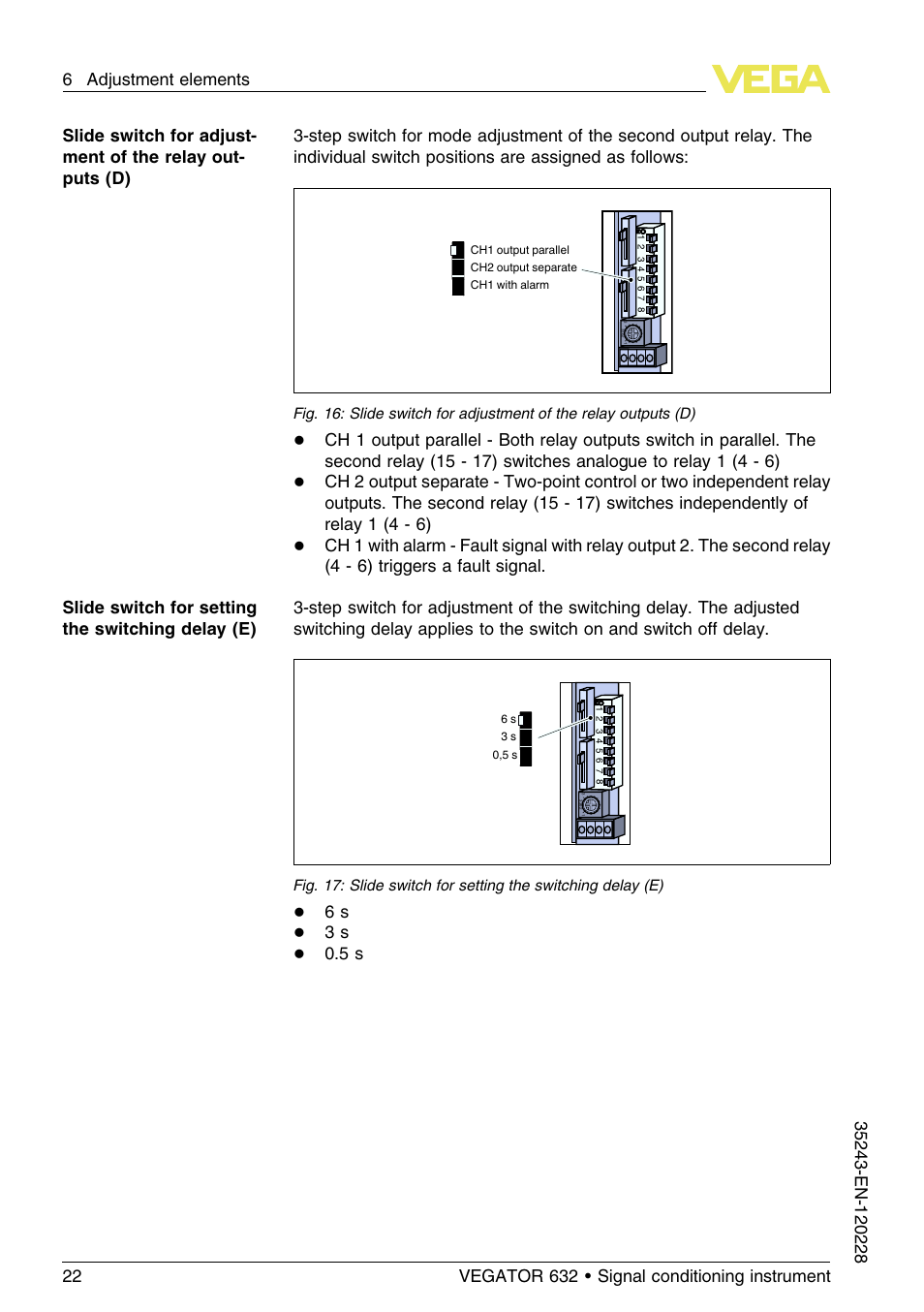 VEGA VEGATOR 632 User Manual | Page 22 / 60