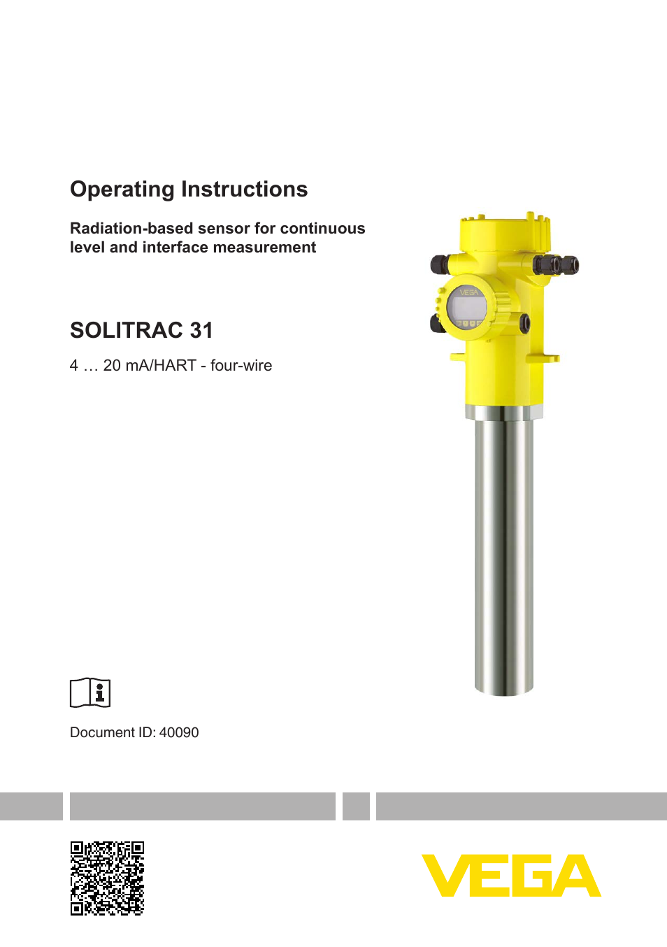 VEGA SOLITRAC 31 4 … 20 mA_HART - four-wire User Manual | 80 pages