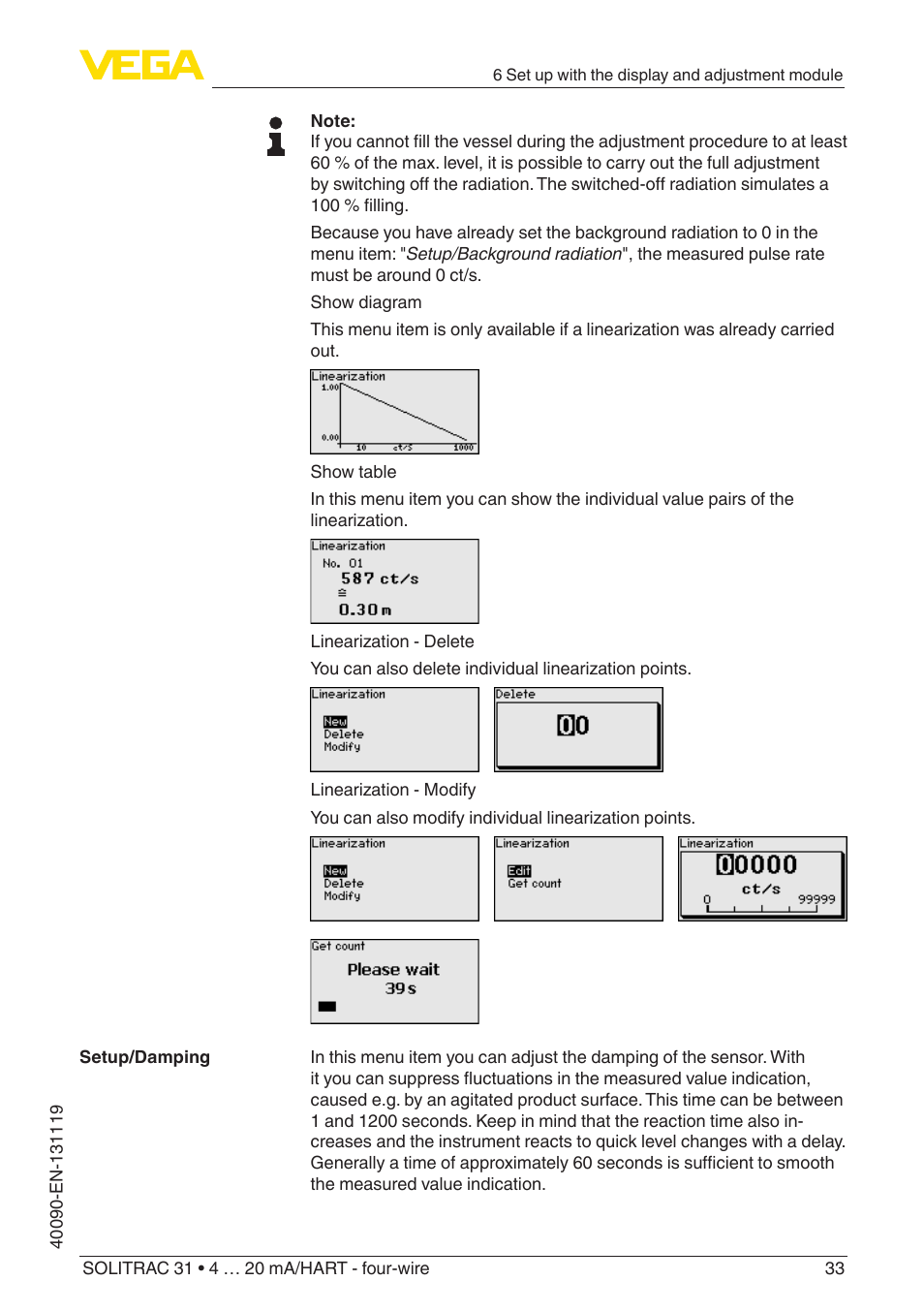 VEGA SOLITRAC 31 4 … 20 mA_HART - four-wire User Manual | Page 33 / 80