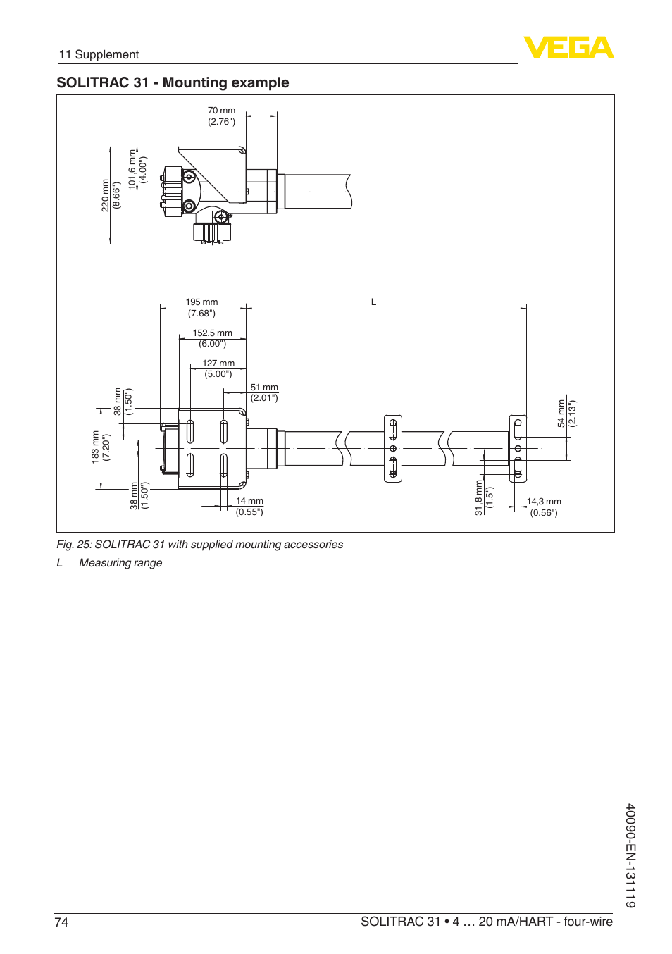 Solitrac 31 - mounting example | VEGA SOLITRAC 31 4 … 20 mA_HART - four-wire User Manual | Page 74 / 80