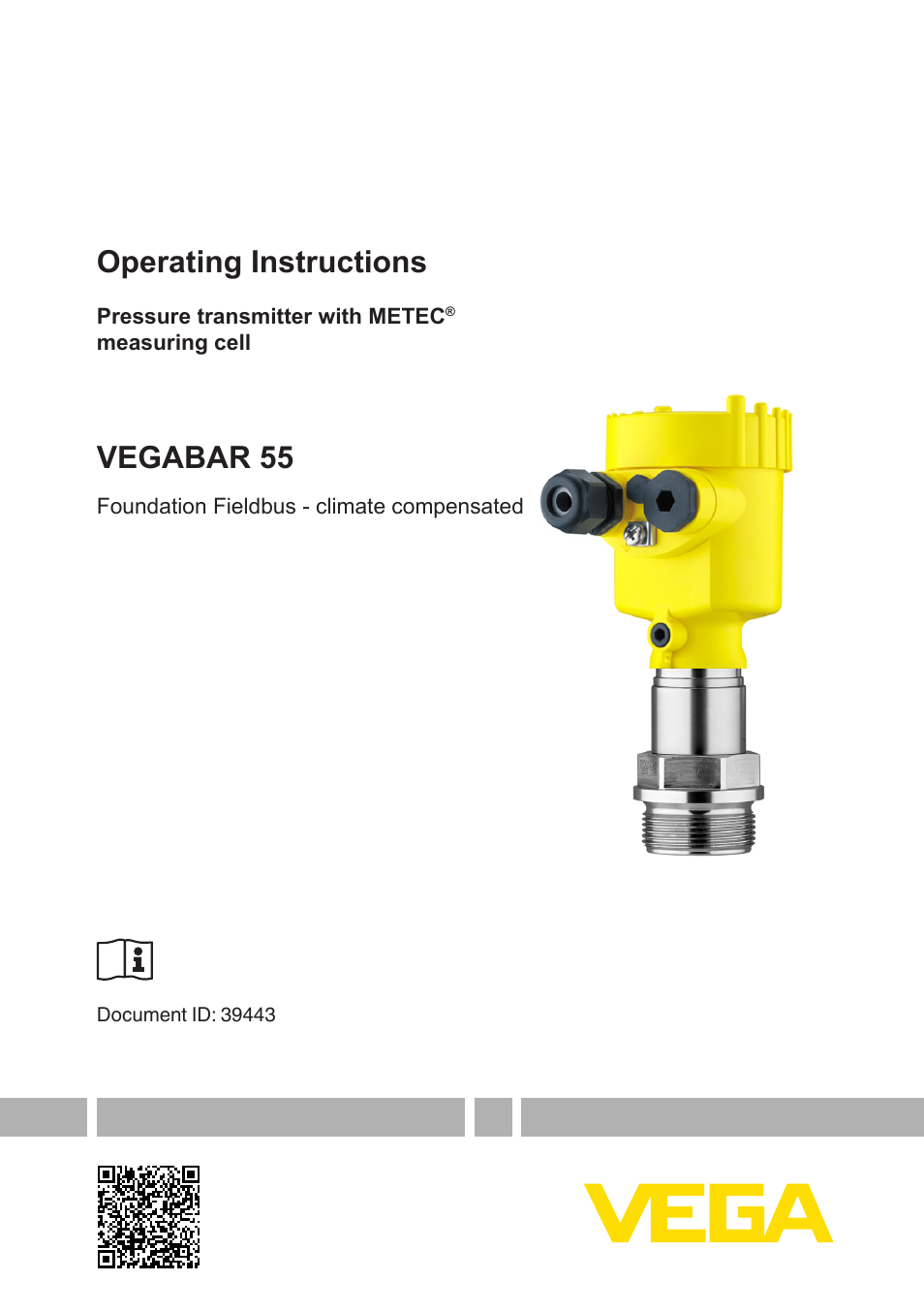 VEGA VEGABAR 55 Foundation Fieldbus - climate compensated User Manual | 68 pages