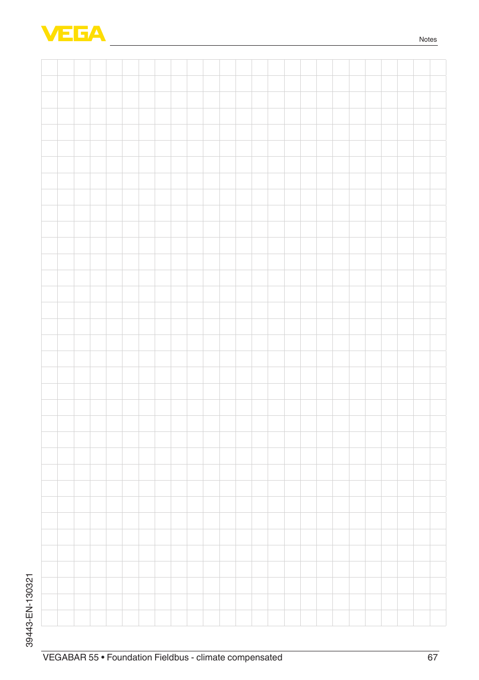 VEGA VEGABAR 55 Foundation Fieldbus - climate compensated User Manual | Page 67 / 68