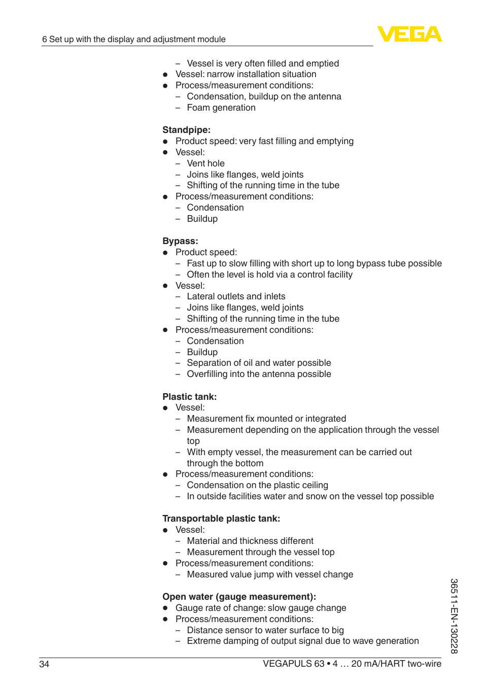 VEGA VEGAPULS 63 (≥ 2.0.0 - ≥ 4.0.0) 4 … 20 mA_HART two-wire User Manual | Page 34 / 80