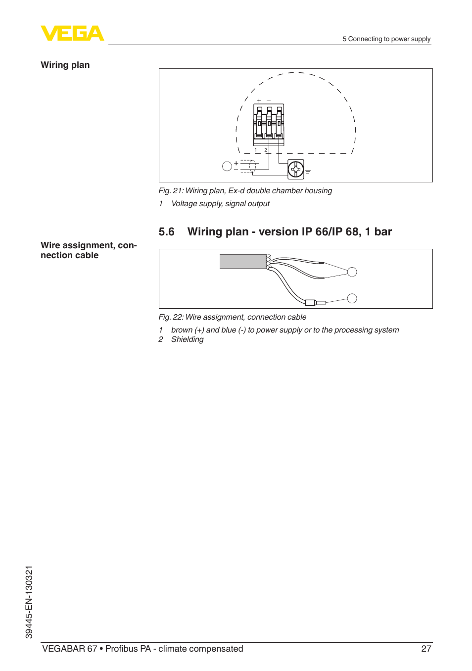 VEGA VEGABAR 67 Profibus PA - climate compensated User Manual | Page 27 / 72