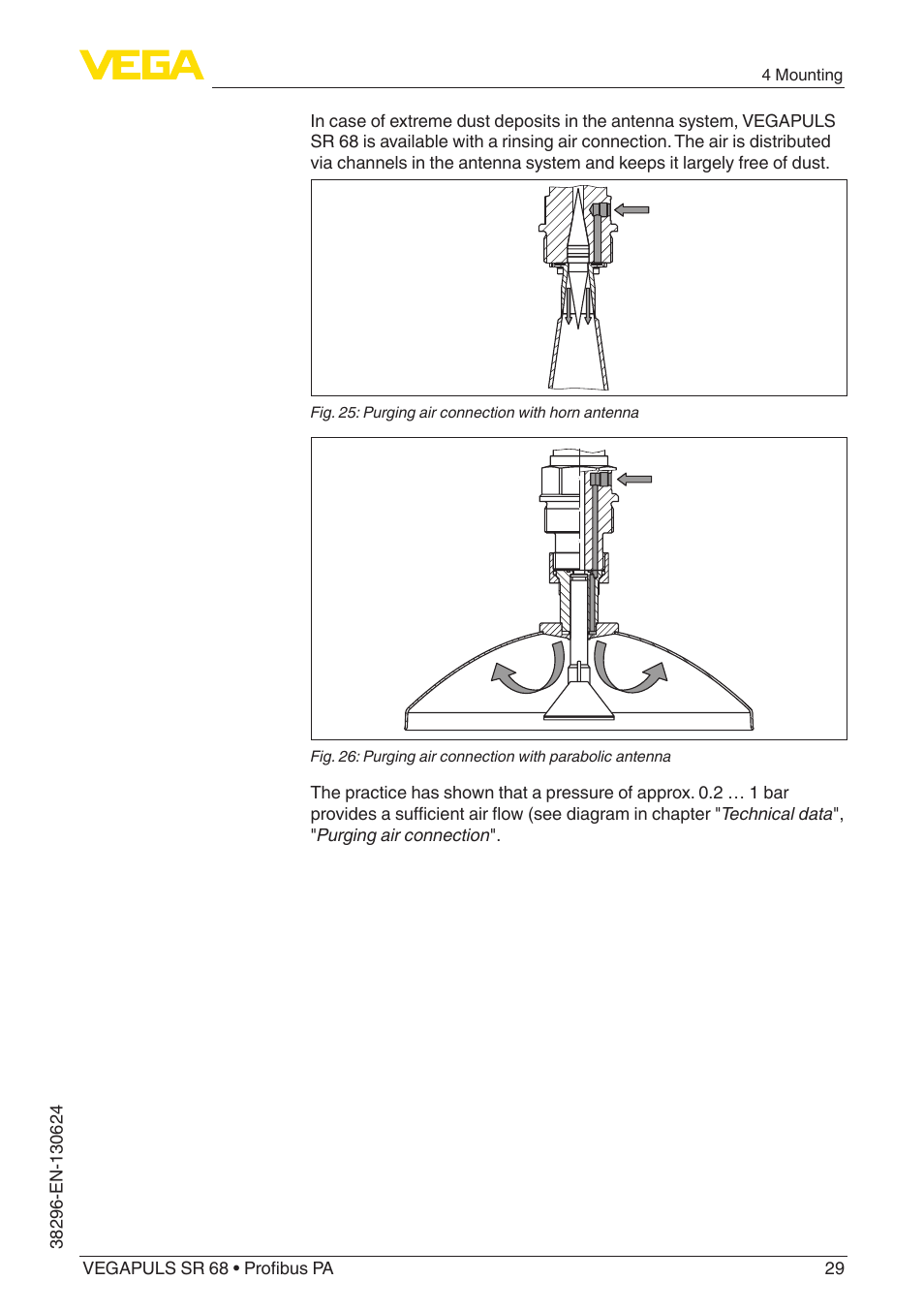 VEGA VEGAPULS SR 68 Profibus PA User Manual | Page 29 / 88