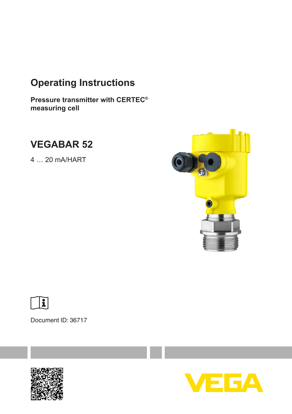 VEGA VEGABAR 52 4 … 20 mA_HART User Manual | 76 pages