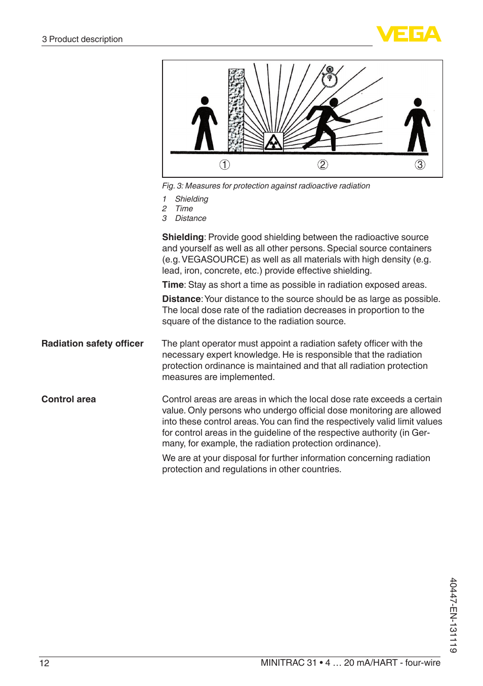 VEGA MINITRAC 31 4 … 20 mA_HART - four-wire User Manual | Page 12 / 88
