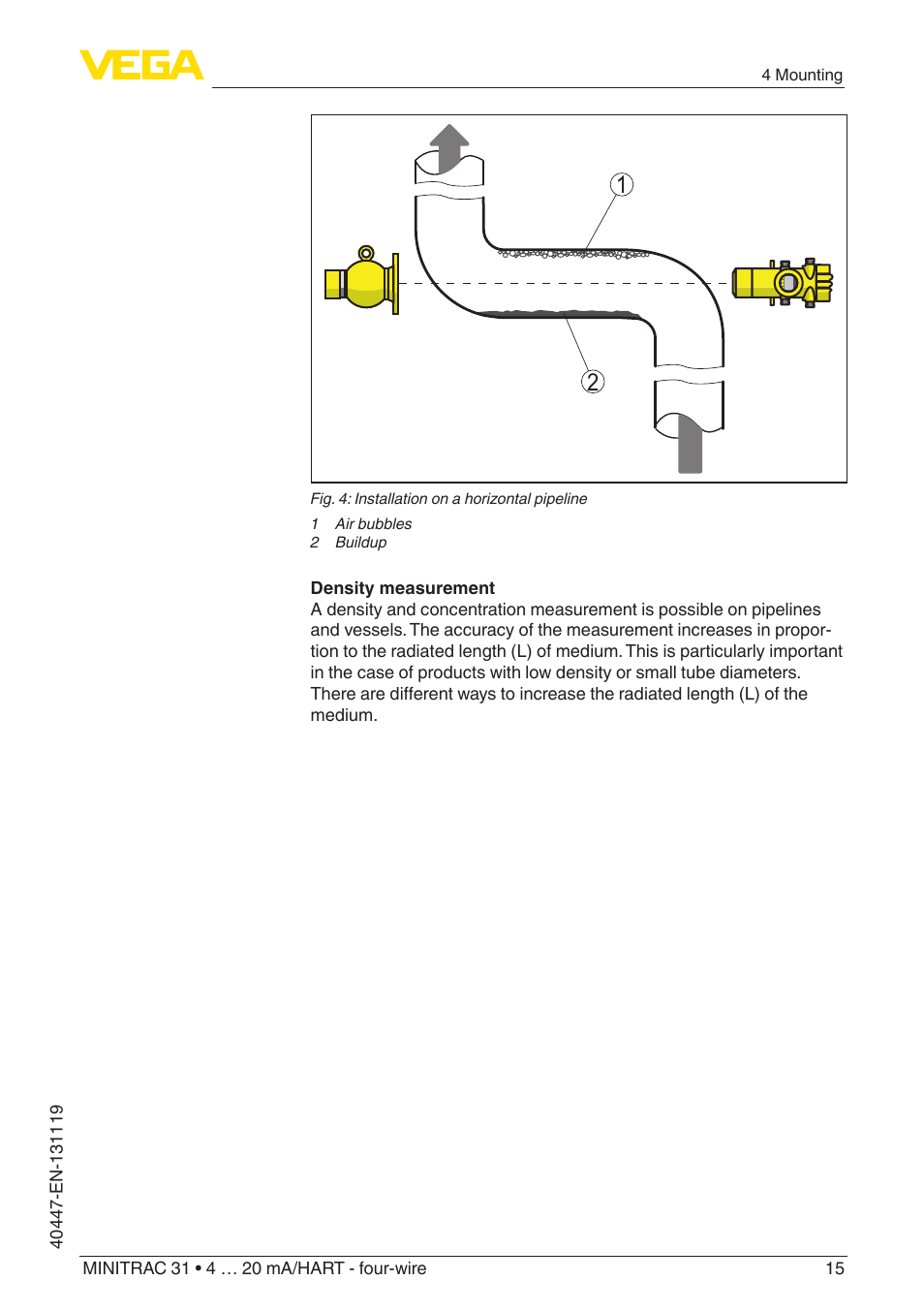 VEGA MINITRAC 31 4 … 20 mA_HART - four-wire User Manual | Page 15 / 88