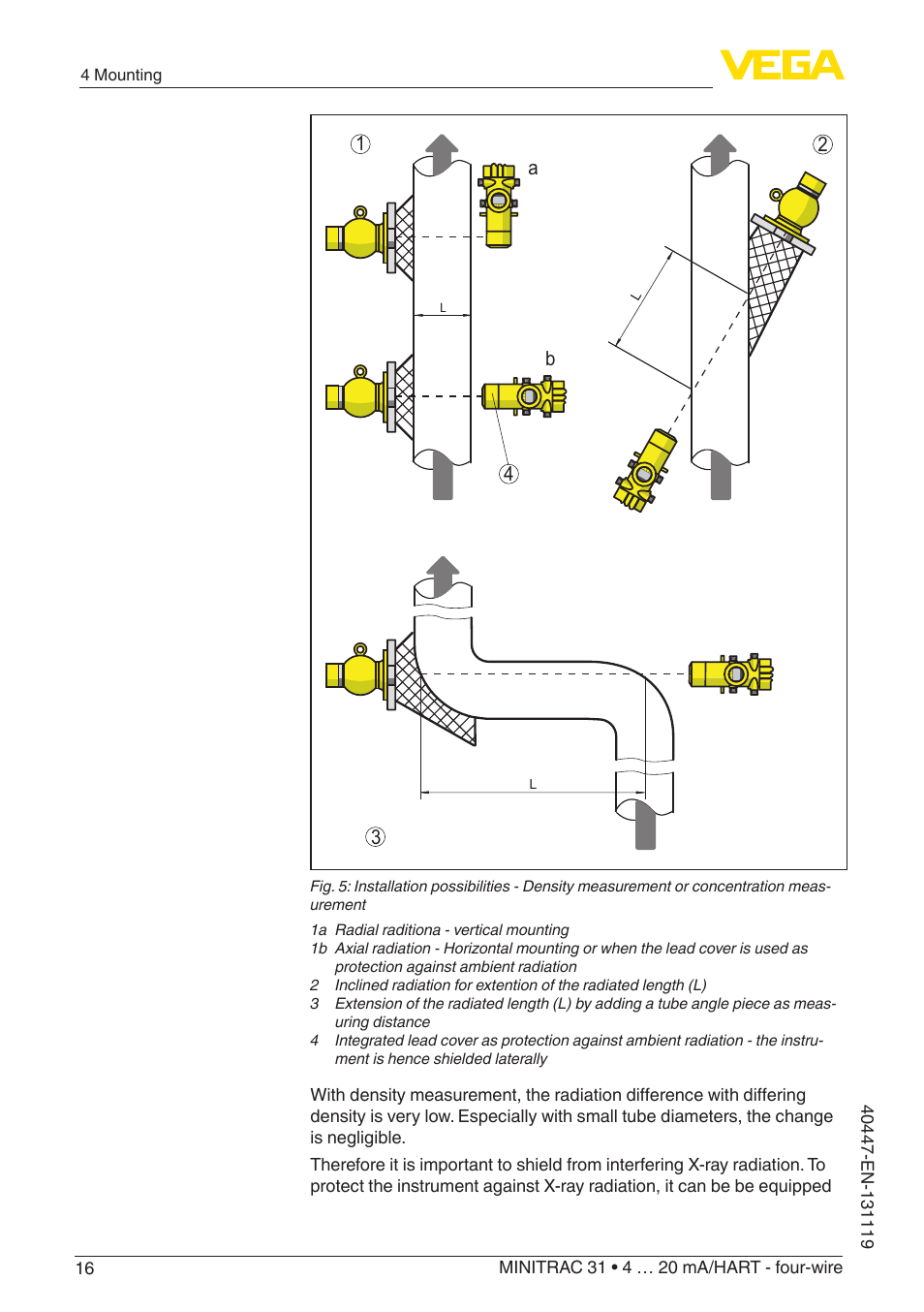 VEGA MINITRAC 31 4 … 20 mA_HART - four-wire User Manual | Page 16 / 88