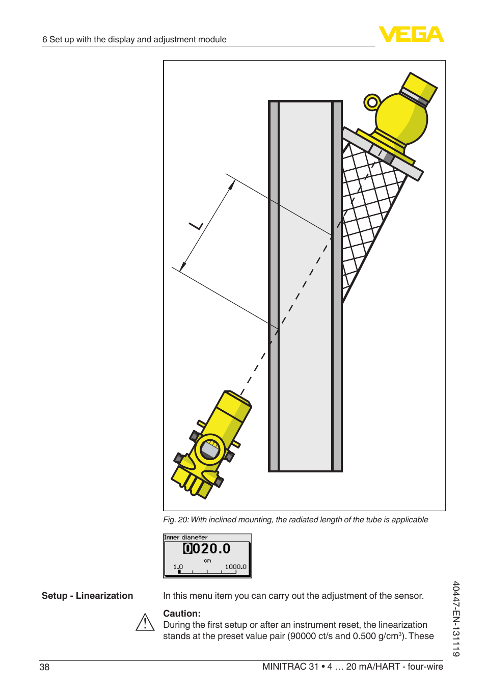 VEGA MINITRAC 31 4 … 20 mA_HART - four-wire User Manual | Page 38 / 88