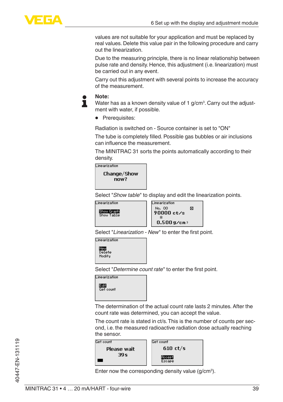 VEGA MINITRAC 31 4 … 20 mA_HART - four-wire User Manual | Page 39 / 88