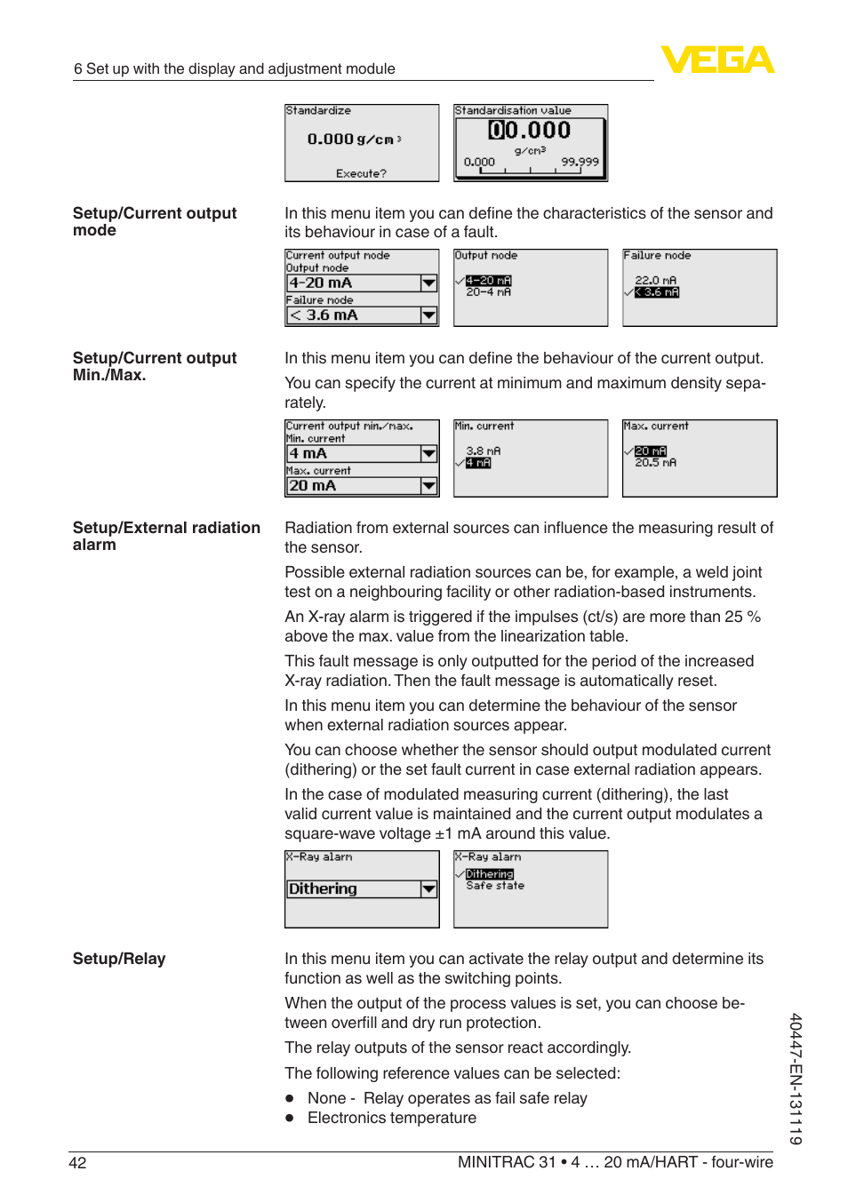 VEGA MINITRAC 31 4 … 20 mA_HART - four-wire User Manual | Page 42 / 88