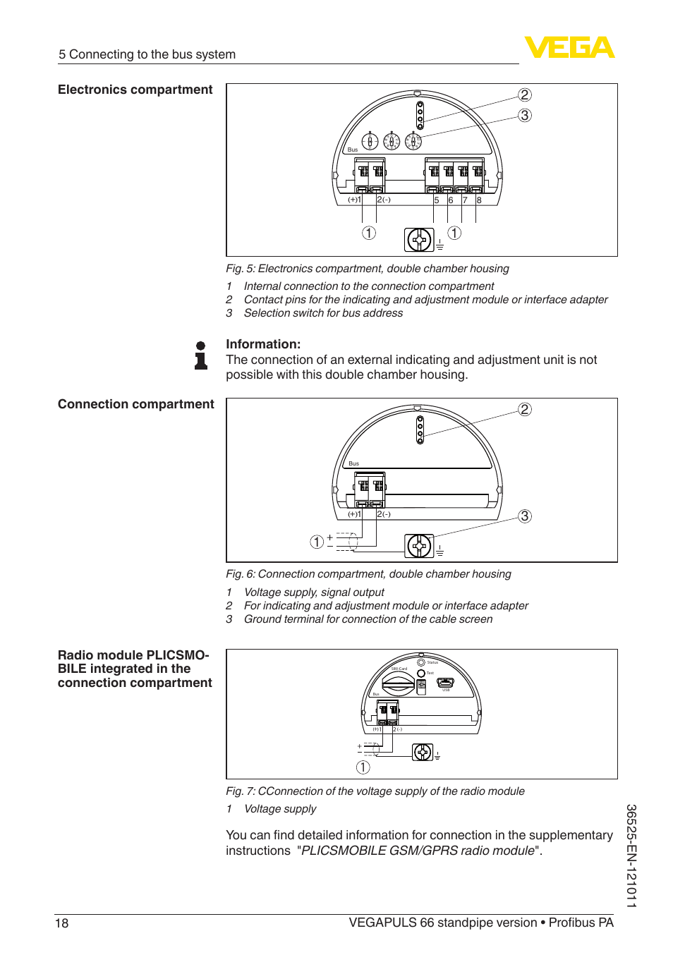 VEGA VEGAPULS 66 (≥ 2.0.0 - ≥ 4.0.0) standpipe ver. Profibus PA User Manual | Page 18 / 64