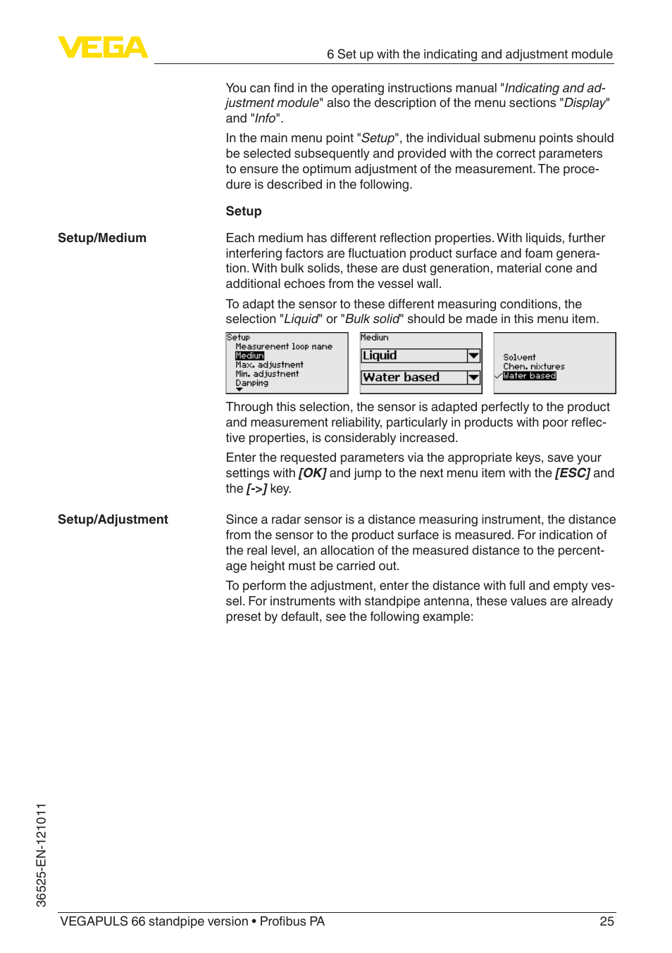 VEGA VEGAPULS 66 (≥ 2.0.0 - ≥ 4.0.0) standpipe ver. Profibus PA User Manual | Page 25 / 64