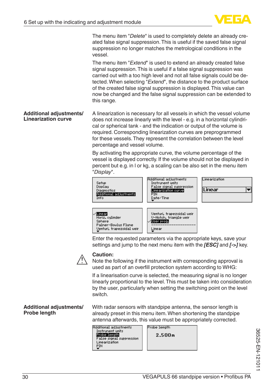 VEGA VEGAPULS 66 (≥ 2.0.0 - ≥ 4.0.0) standpipe ver. Profibus PA User Manual | Page 30 / 64