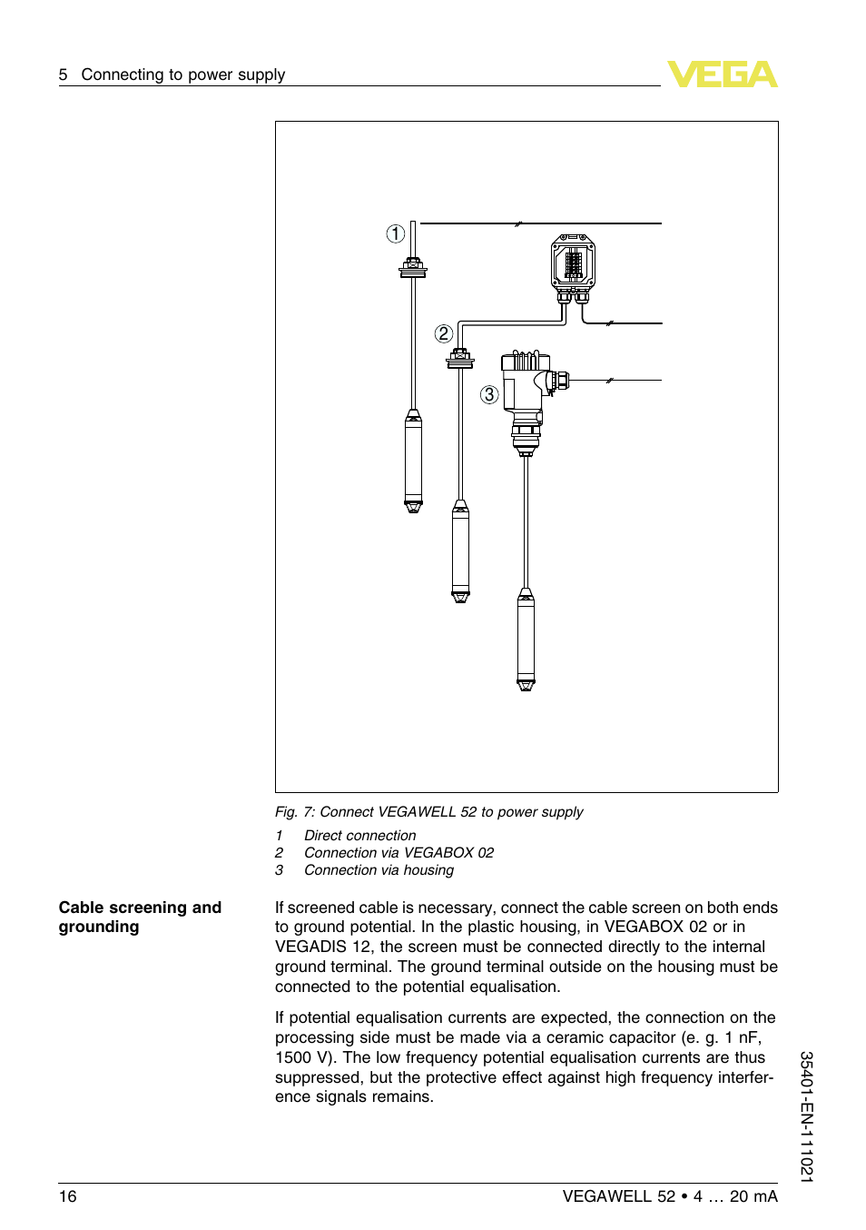 VEGA VEGAWELL 52 4 … 20 mA User Manual | Page 16 / 40