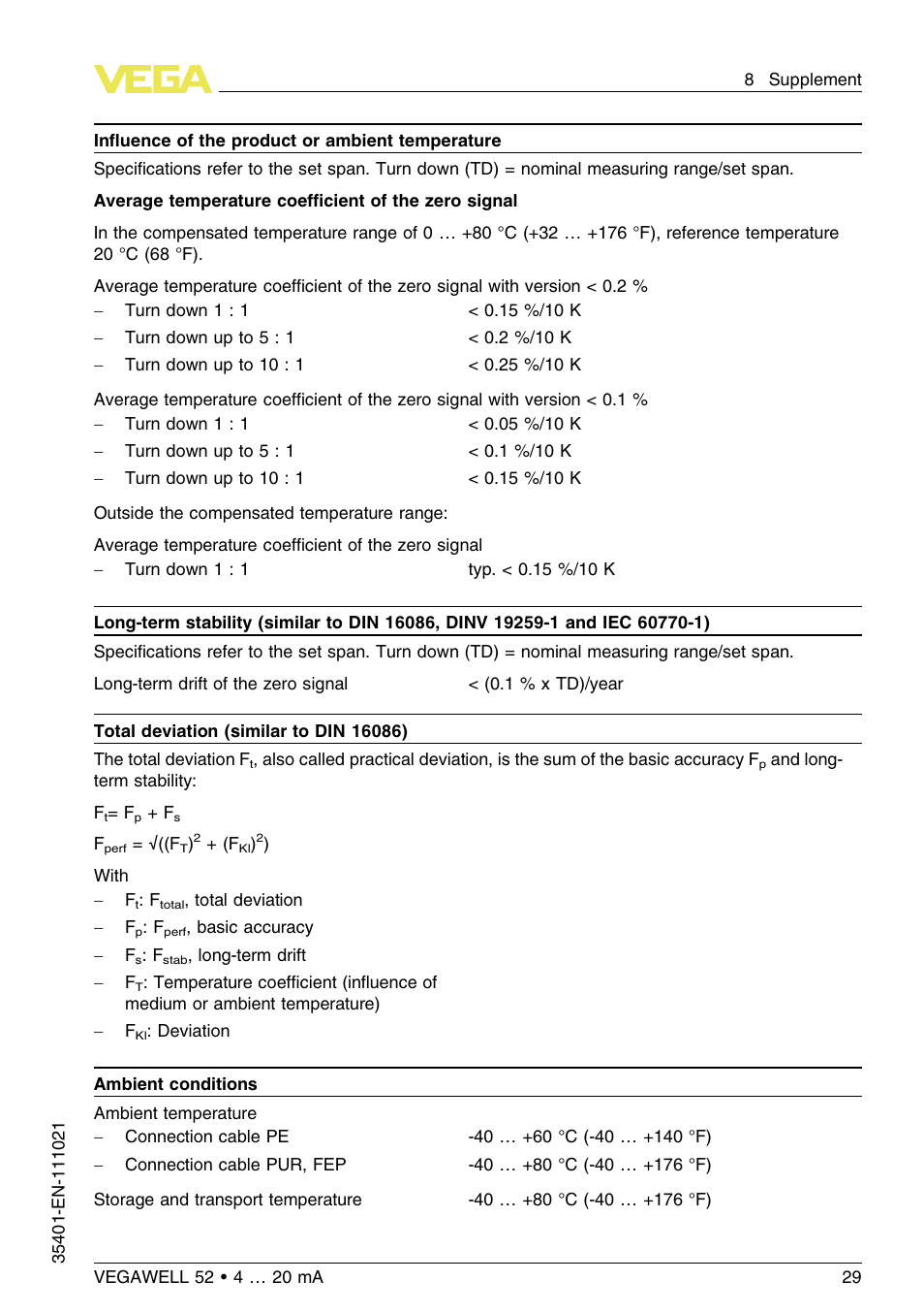 VEGA VEGAWELL 52 4 … 20 mA User Manual | Page 29 / 40