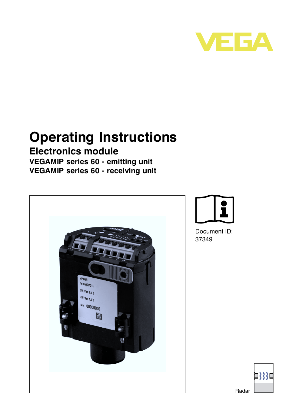 VEGA VEGAMIP series 60 - receiving unit User Manual | 16 pages