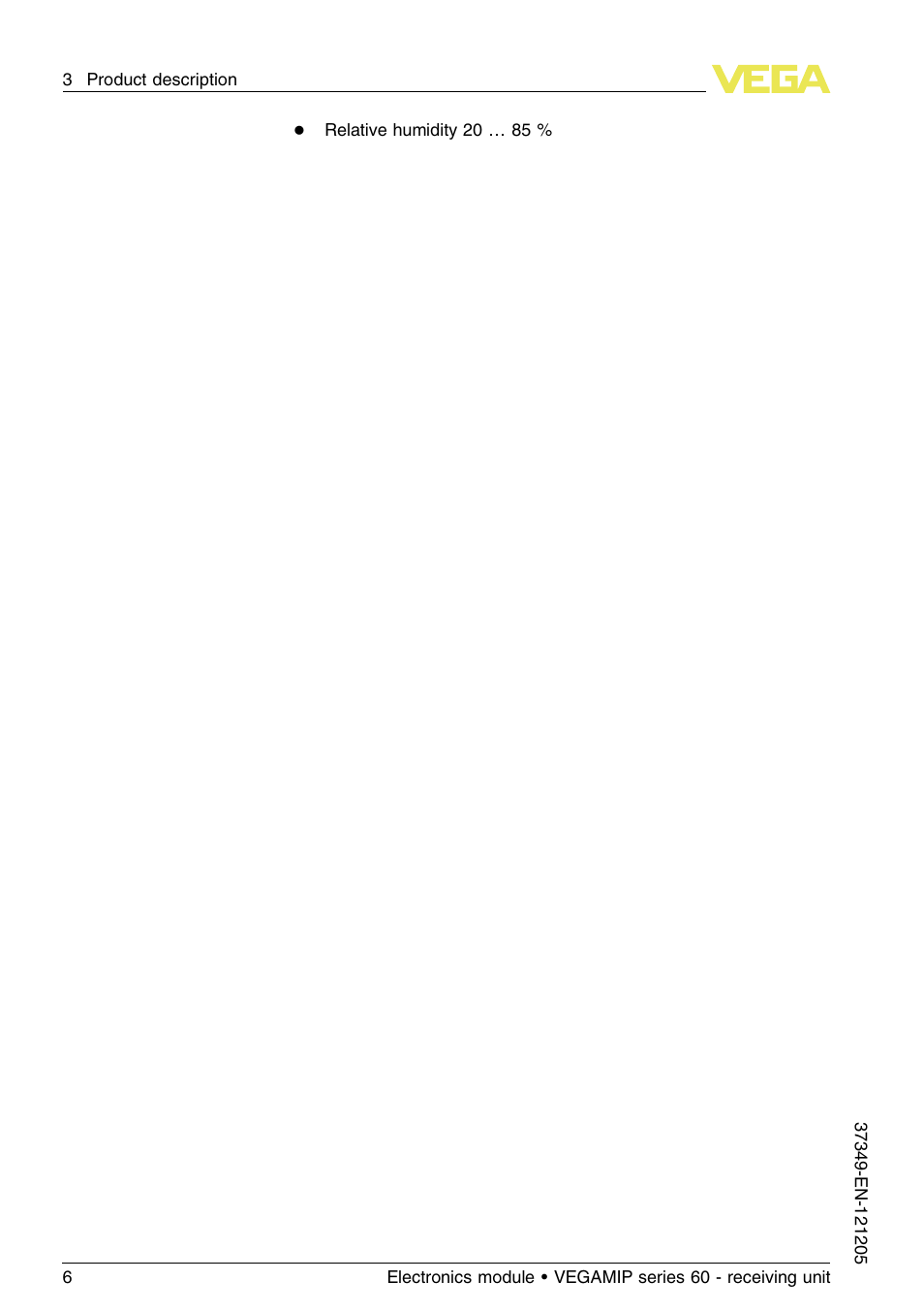 VEGA VEGAMIP series 60 - receiving unit User Manual | Page 6 / 16