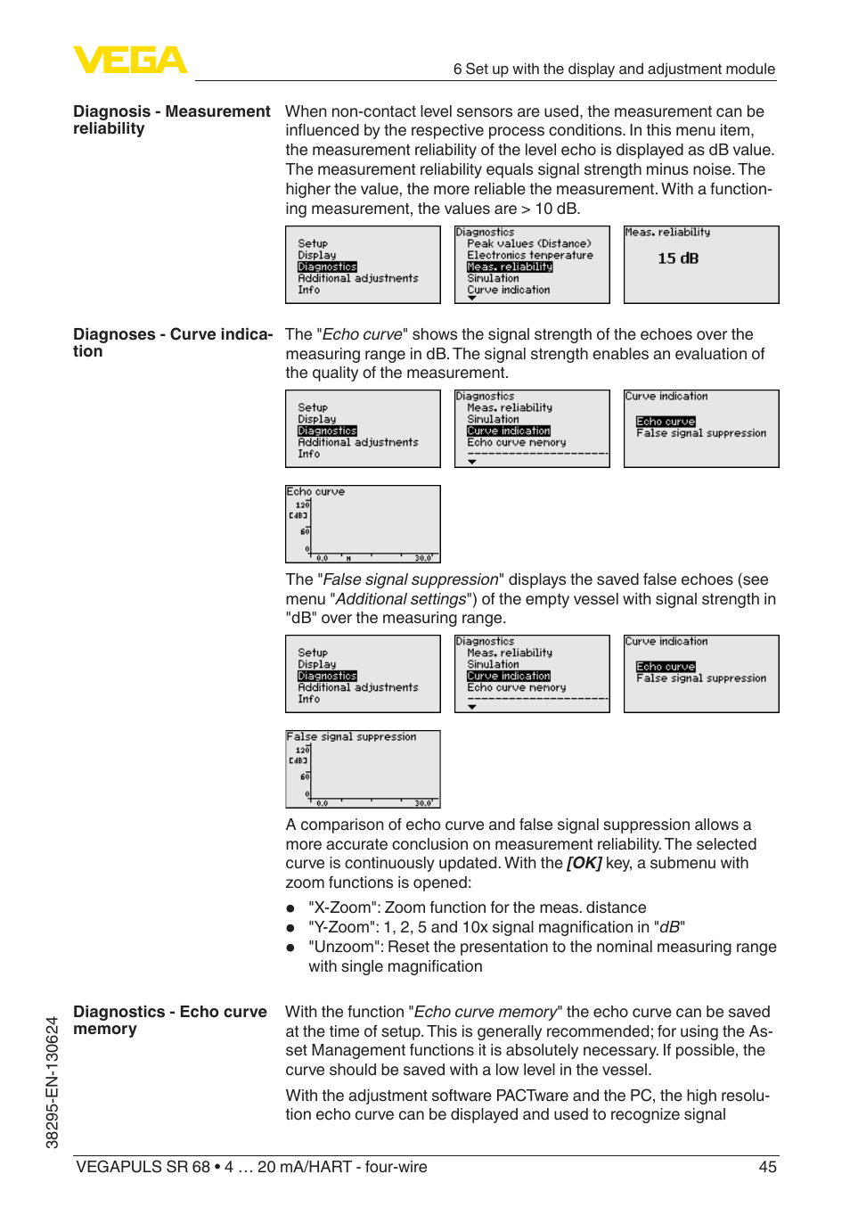 VEGA VEGAPULS SR 68 4 … 20 mA_HART - four-wire User Manual | Page 45 / 80