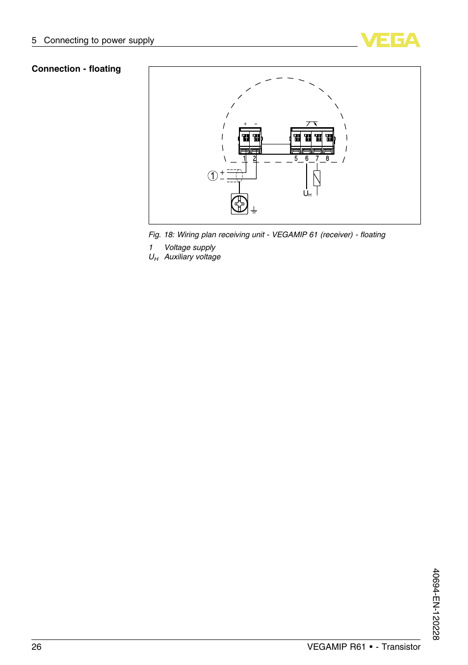 VEGA VEGAMIP R61 Receiving unit - Transistor User Manual | Page 26 / 48