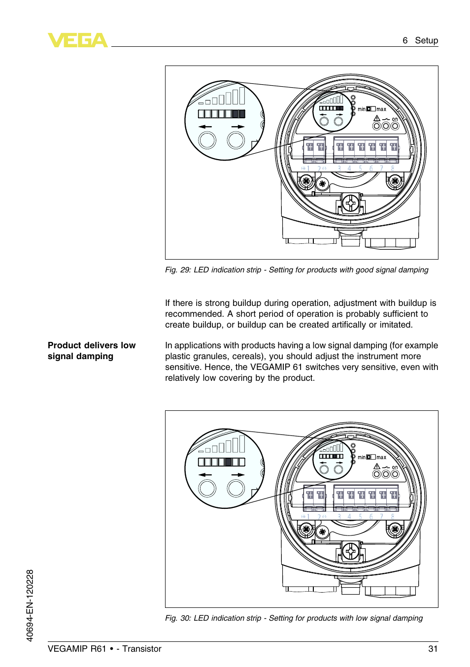 VEGA VEGAMIP R61 Receiving unit - Transistor User Manual | Page 31 / 48