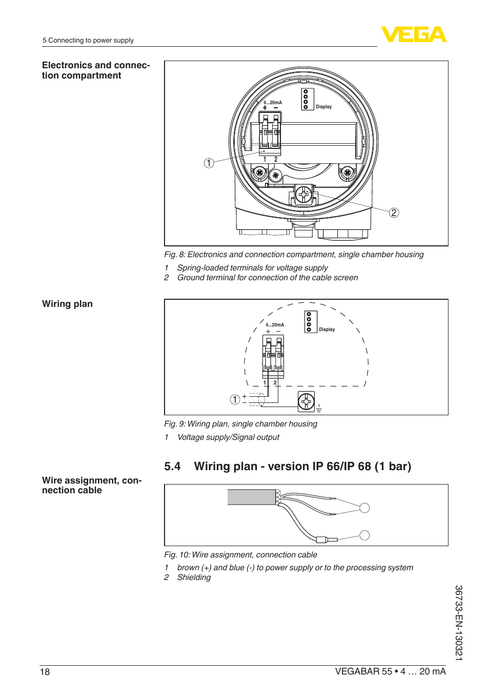 VEGA VEGABAR 55 4 … 20 mA User Manual | Page 18 / 64