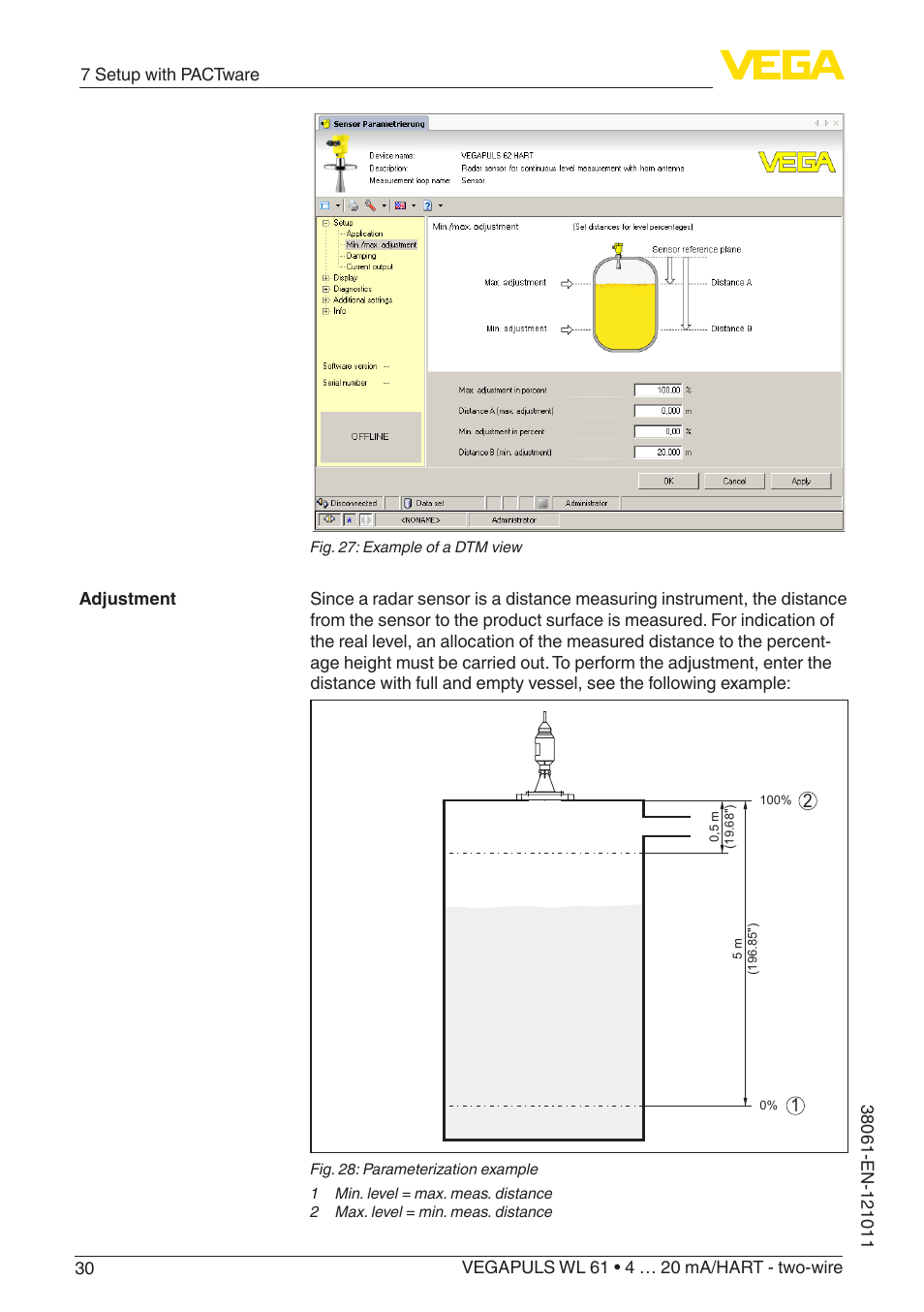 VEGA VEGAPULS WL 61 4 … 20 mA_HART - two-wire User Manual | Page 30 / 60