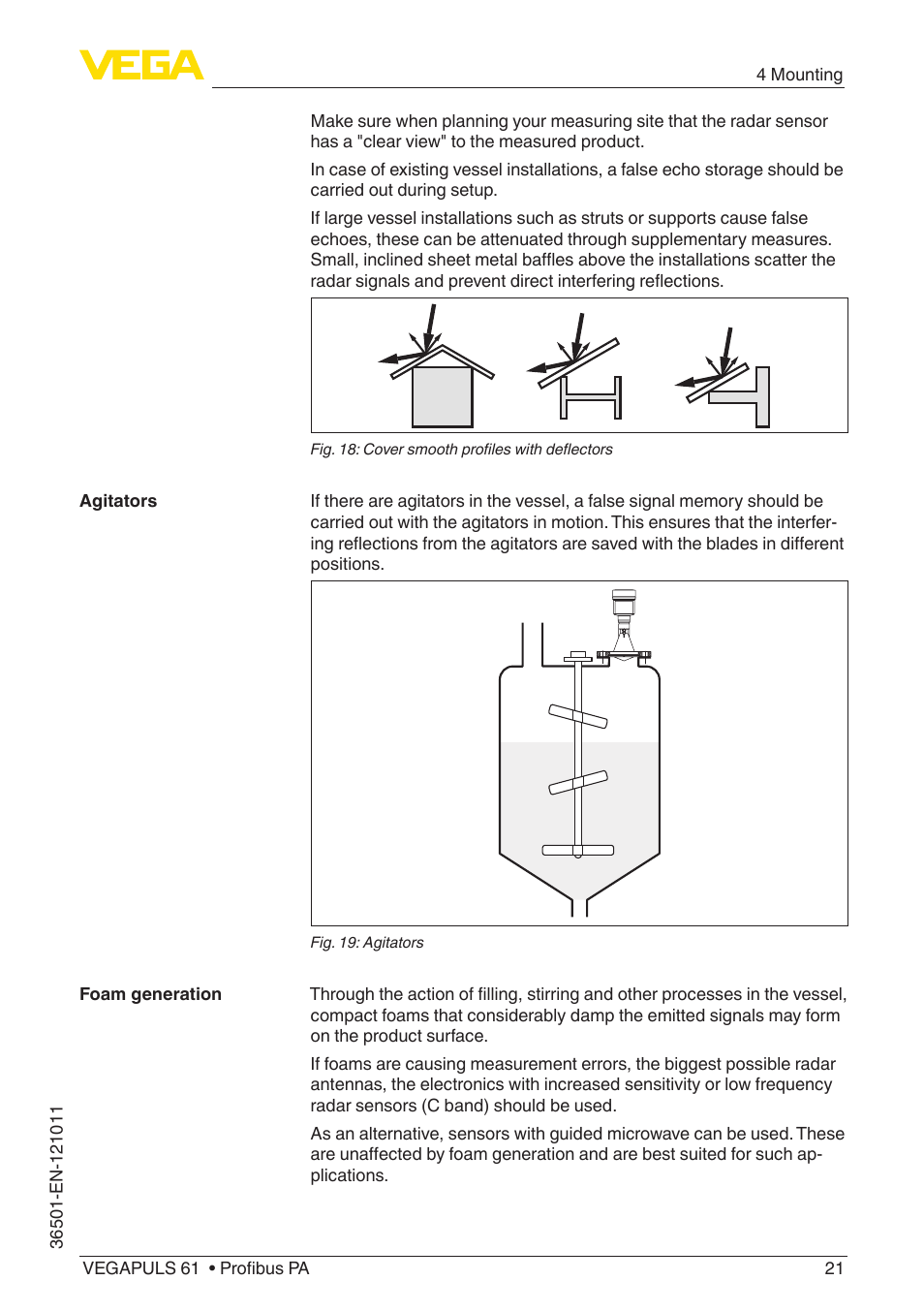 VEGA VEGAPULS 61 (≥ 2.0.0 - ≥ 4.0.0) Profibus PA User Manual | Page 21 / 88