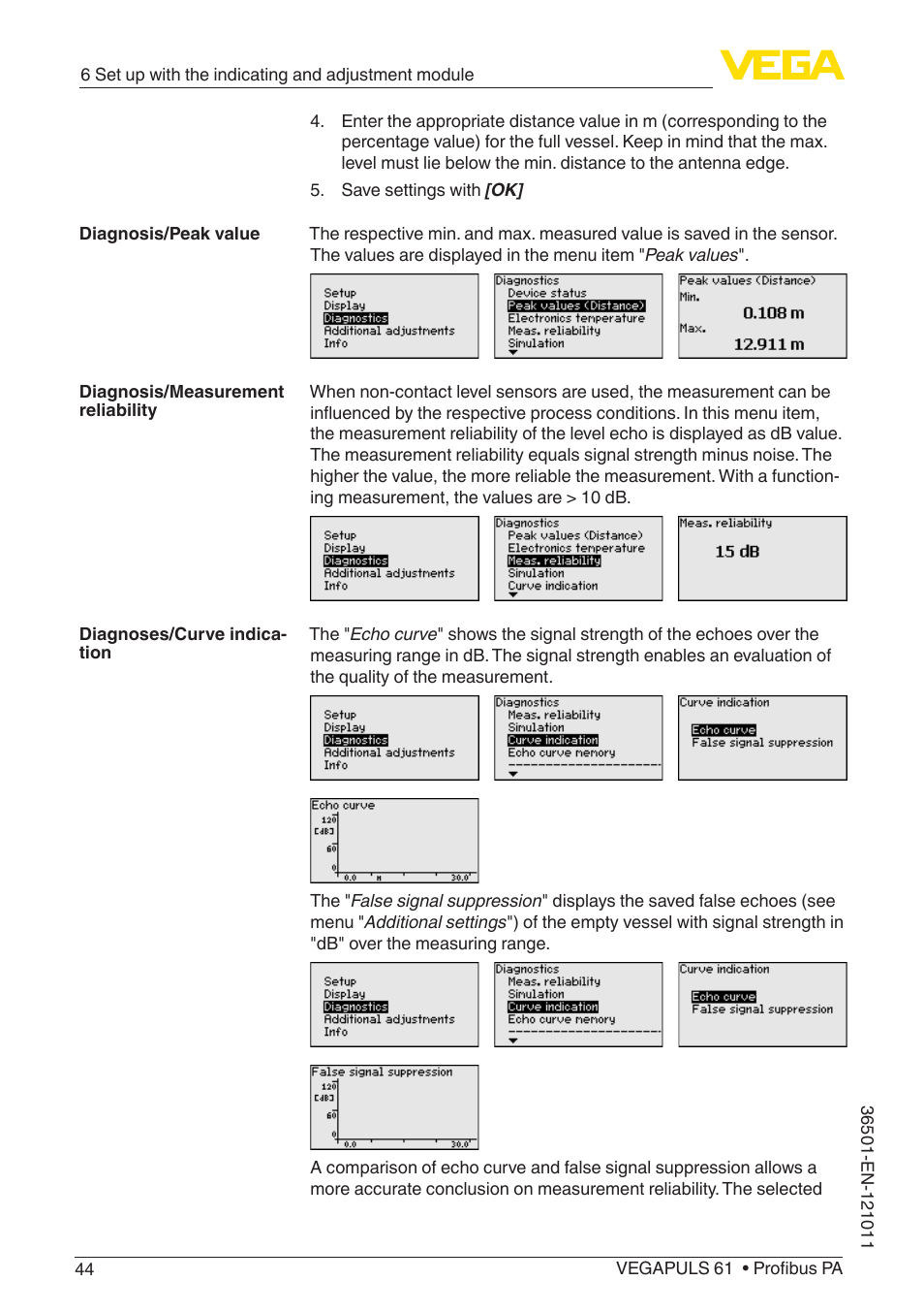 VEGA VEGAPULS 61 (≥ 2.0.0 - ≥ 4.0.0) Profibus PA User Manual | Page 44 / 88