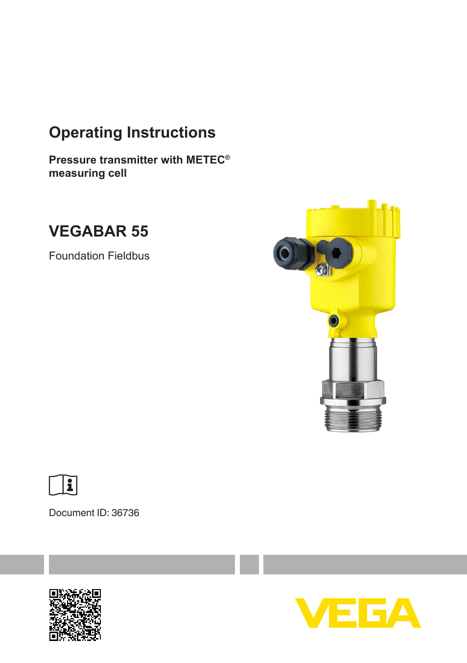 VEGA VEGABAR 55 Foundation Fieldbus User Manual | 68 pages