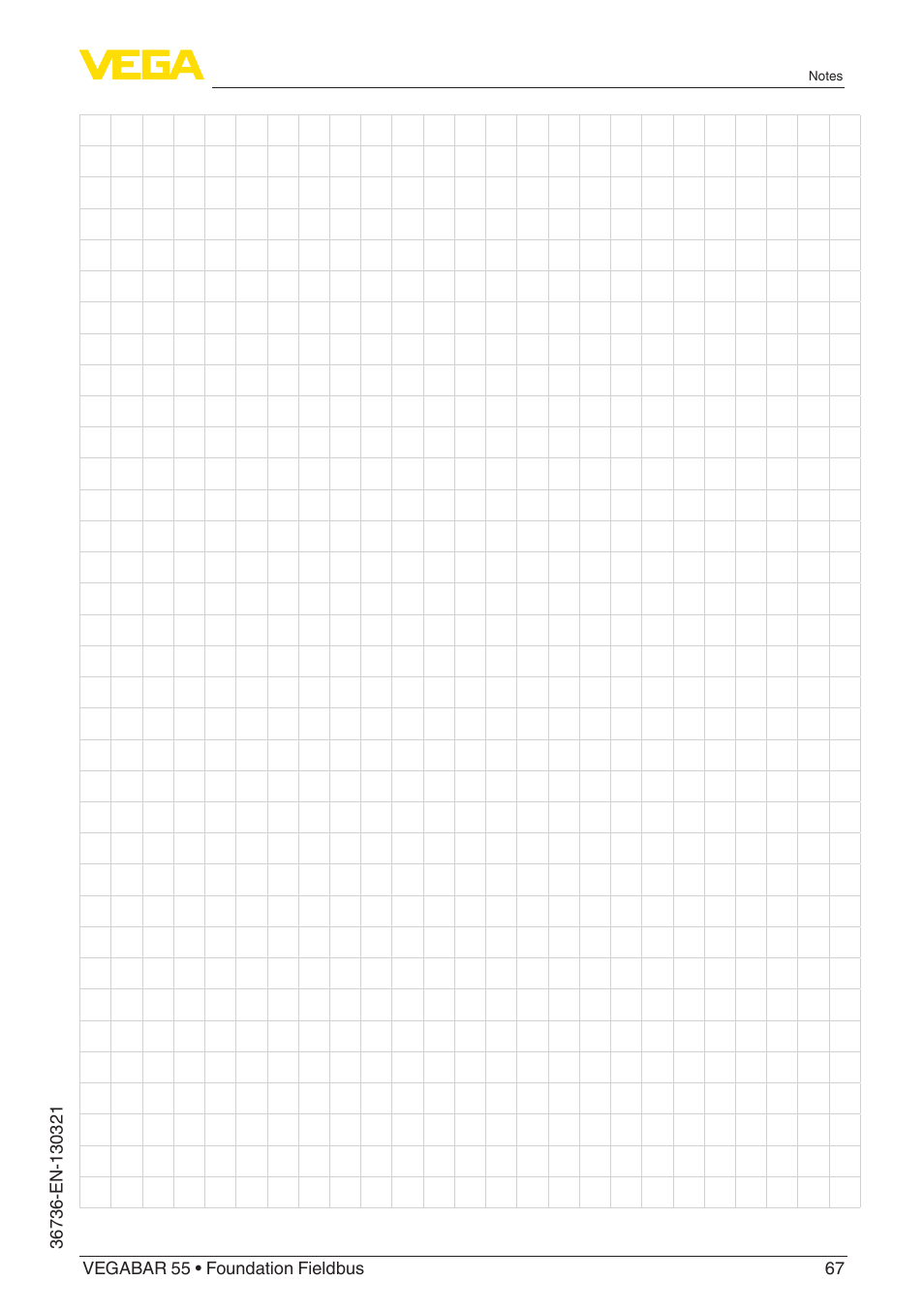 VEGA VEGABAR 55 Foundation Fieldbus User Manual | Page 67 / 68